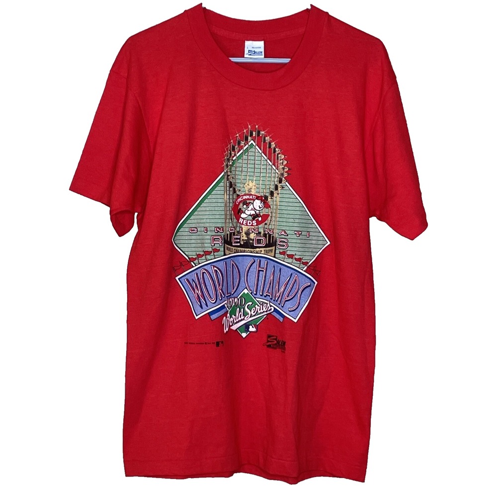 Cincinnati Reds 1990 World Series Champions Vintage Salem Sportswear T-Shirt L